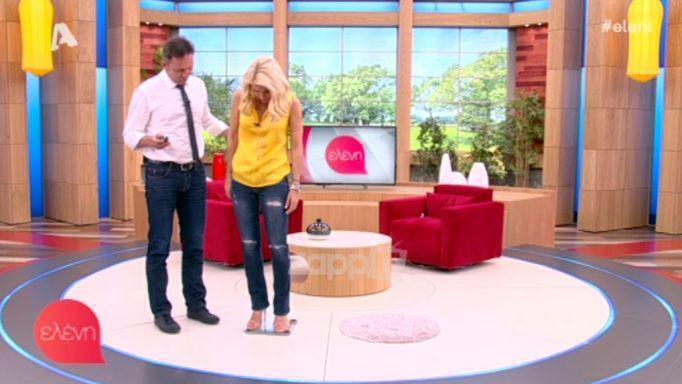 Η Ελένη Μενεγάκη ζυγίστηκε on air! – Πόσα κιλά είναι; (video)