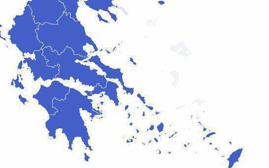 Καθαρή νίκη της ΝΔ στις Περιφέρειες – ο χάρτης που βάφτηκε μπλε