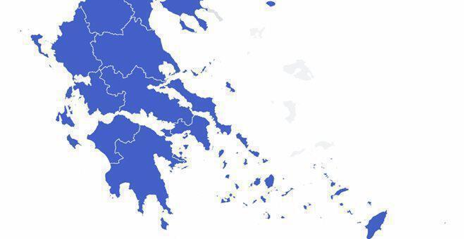 Καθαρή νίκη της ΝΔ στις Περιφέρειες – ο χάρτης που βάφτηκε μπλε