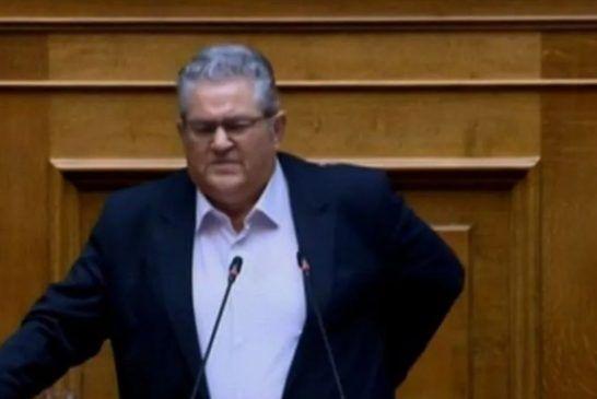 Αναστάτωση στη Βουλή – Διέκοψε την ομιλία του ο Δημήτρης Κουτσούμπας λόγω αδιαθεσίας